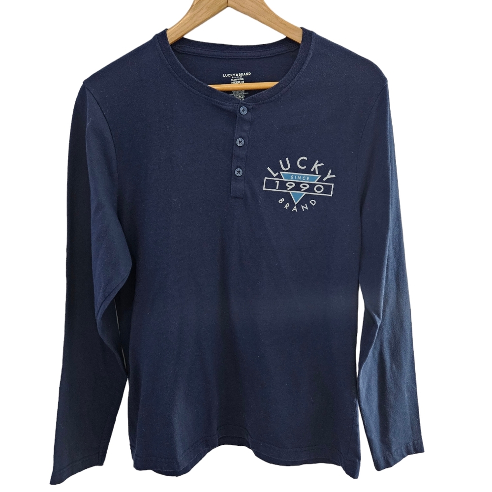 Lucky Brand Men's Lounge Sleepwear Top Long Sleeve